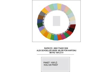 Alex Schoeller Fon Kartonu 25x35 No:01 Beyaz 100 Lü