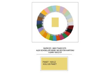 Alex Schoeller Fon Kartonu 25x35 No:07 A.Sarı 100 Lü