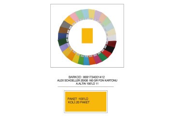 Alex Schoeller Fon Kartonu 25x35 No:11 A.Altın 100 Lü