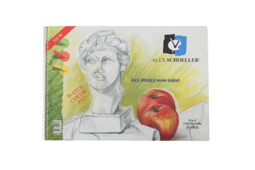 Alex Schoeller Resim Defteri Spiralli Şeffaf Kapak 120 GR 35X50 25 Syf.Alx-0823