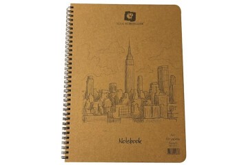 Alex Schoeller Spiralli A4 80 Li 70 GR Düz Kraft Sert Kapak.Alx-0862