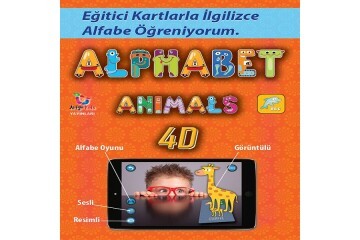 Alfabe 4D Canlanıyor Artırılmış Gerçeklik Kartları