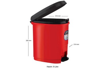 Ark Çöp Kovası Plastik Kapaklı Pedallı 9 Lt 1380