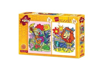 Art Puzzle 12+24 Parça Müzisyen Hayvanlar 4490