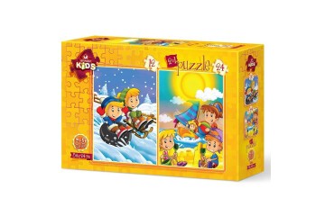 Art Puzzle 12+24 Parça Yaz-Kış 5553