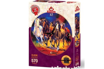 Art Puzzle 570 Parça Yılkı Atları Saat 5004