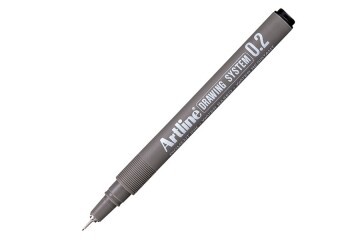 Artline Çizim Kalemi 0.2 MM Siyah EK232
