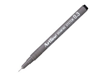Artline Çizim Kalemi 0.3 MM Siyah EK233