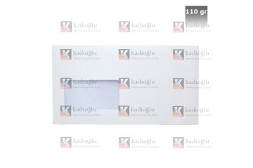 Asil Doğan Diplomat Zarf Extra Silikonlu Pencereli 10.5x24 110 GR Beyaz
