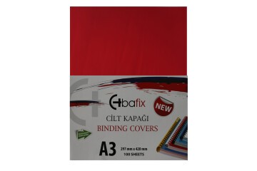 Bafix Cilt Kapağı Plastik Opak A3 160 MIC Kırmızı