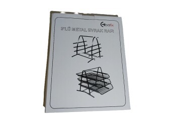 Bafix Evrak Rafı Metal Perforeli 3 Lü Siyah BFX-MER9205S