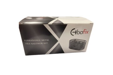 Bafix Masa Üstü Organizer Kalemlik Metal Perforeli Fonksiyonlu Siyah BFX-MMK9059S