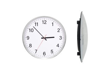 Bombeli Krom Çerçeve Duvar Saati