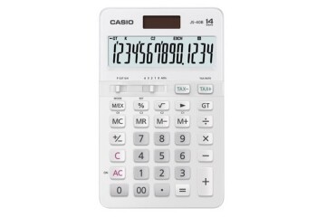 Casio JS-40B-WE Beyaz Profesyonel 14 Hane Masa Üstü Hesap Makinesi