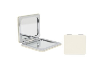 Kare Suni Deri Cep Aynası