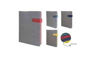 Termo Deri Kenarları Boyalı Mıknatıslı Defter