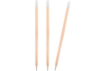 Yuvarlak Silgili Naturel Kurşun Kalem