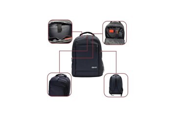 Dexim DXBP12 Notebook Sırt Çantası 15.6 Venio Siyah (Suya Dayanıklı)