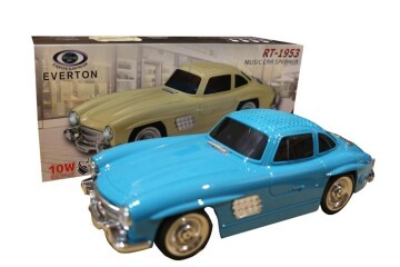 EVERTON RT-1953  Mavi (Blue) Arabalı  Bluetooth Fm-Usb-Tf-Aux Şarjlı Nostaljik Radyo