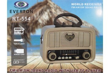 Everton Rt-554  Bluetooth Fm-Usb-Tf-Aux Şarjlı Nostaljik Radyo