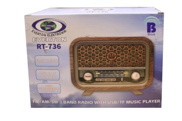 Everton RT-736  Bluetooth-USB-SD-FM Şarjlı  Nostaljik Radyo