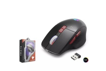 Hadron G390 Kablosuz Oyuncu Mouse Type-C Port Şarjlı + Led gösterim Rgb 1600Dpi Sessiz Siyah