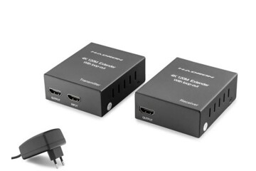 Hadron Hdx1368 120M Hdmi Extender Loop Out 4K  Siyah