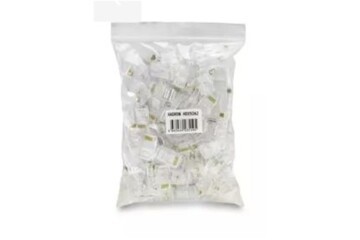 Hadron Hdx5063 Cat6 Konnektör Ez Rj45 Delikli 100Lü Paket Şeffaf