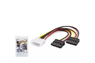 Hadron Hdx5525 Sata Power Kablo Poşetli 2In1 16Cm Siyah