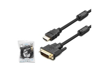 HADRON HDX7752 DVI (M) TO HDMI (M) KABLO 24+1 PVC 1.8M SİYAH 1.8M