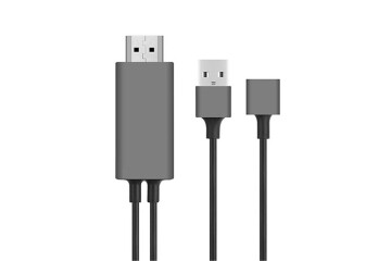 Hytech HY-XO51 Siyah-Gri USB-F to HDMI 1m Mobil Telefon Uyumlu Kablo