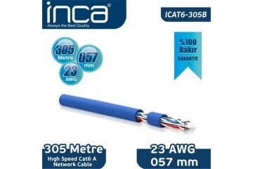 INCA CAT6 305B 23 AWG 57MM  yüzde 99,5 BAKIR KABLO 305MT