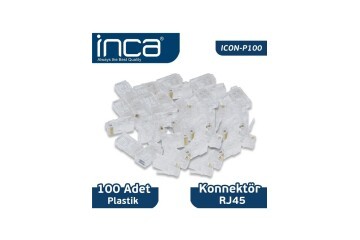 INCA Icon-p100 Cat6 Rj-45 Plastik 100lü  Konnektör