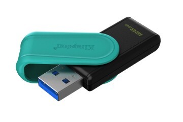 Kingston DTXS-128GB 128GB Portable USB 3.2 Gen1 DataTraveler ExodiaS (Black-Turquoise) Flash Bellek