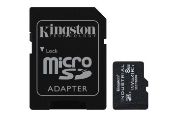 Kingston SDCIT2-8GB 8GB microSDHC Industrial C10 A1 pSLC Card + SD Adapter Hafıza Kartı