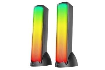 Mikado MD-183 2.0 3W-2 Bluetooth Siyah RGB Aydınlatmalı USB + 3.5mm USB 5V Speaker Hoparlör