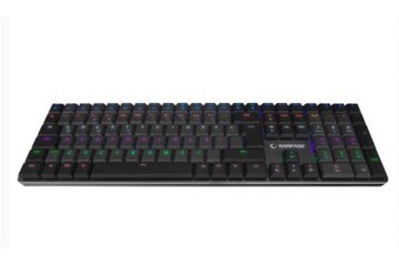 Rampage GRANITE PRO Siyah-Gri Low Profile BLUE SWITCH Q Rainbow Mekanik Gaming Oyuncu Klavye