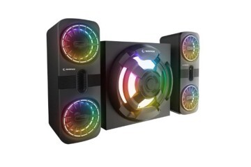 Rampage RMS-311 SHARD 2+1 80W Siyah USB,FM,Bluetooth,HMDI,Optica Rgb Işıklı Speaker