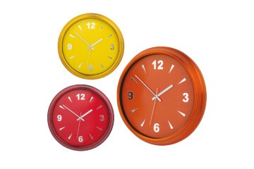 Renkli Alüminyum Çerçeveli Duvar Saati