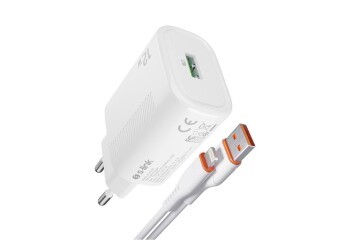 S-link SL-EC40L Lightning Kablolu 5V 2400MA Beyaz Ev Şarj Adaptörü