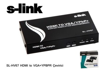 S-link sl-hv67 Hdmı To Vga+ypbpr Çevirici Adaptör