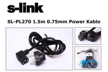 S-link  SL-PL270 1.5mt 0.75mm L Power  Elektrik Kablosu