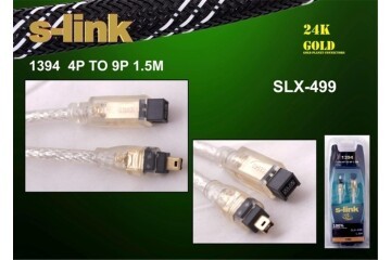 S-link SLX-499 1.5mt 4-9 1394 Firewire Gold Kablo