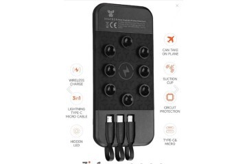 Snapron SNP-3003 10.000 Mah Vantuzlu Wireless Kablosuz ve 3in1 Kablolu Powerbank