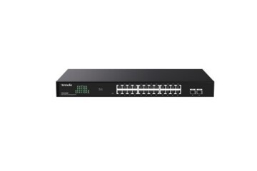 Tenda TEG2226F 24 Port 10-100-1000 + 2 Port SFP Switch Cloud Yönetilebilir Çelik Kasa Switch
