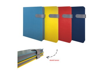Termo Deri Kenarları Boyalı ve Mıknatıslı Defter