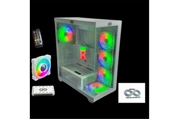 AZTECH AZT201 W 5 x RGB Fan Uzakdan Kumanda Beyaz Akvaryum Gamin Kasa Temper Cam , RGB Switch
