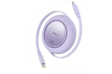 Baseus P10364500213-00 Free2 Pull Mini Kablolu USB-C 100W 2M Mor Şarj Kablosu