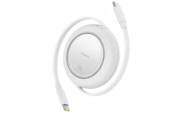 Baseus P10364500213-01 100W 1,5m ree2 Pull Mini Kablolu USB-C Şarj Kablosu Beyaz