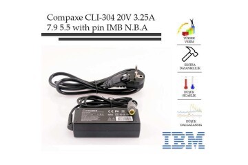 Compaxe CLI-304 Ibm- 20v-3.25a 7.9-5.5-With Pin Notebook Adaptör
